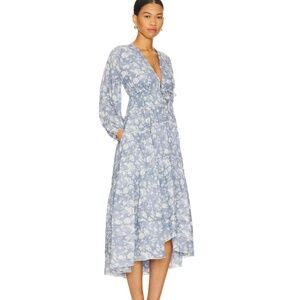 FREE PEOPLE NWT Pappiet Midi Dress Bluebell Floral Print High Low XS
